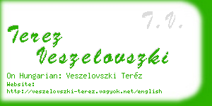 terez veszelovszki business card