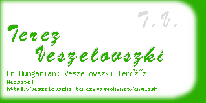 terez veszelovszki business card